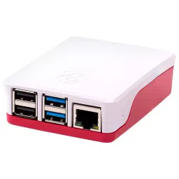 RASPBERRY-PI OFFICIAL RPI 4B CASE, RED/WHITE, PI4B_CASE_RED/WHITE-92