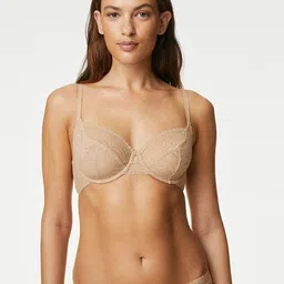 Marks & Spencer Floral Lace Full Coverage Underwired Balconette Bra With All Day Comfort-image-35