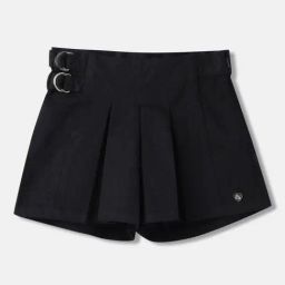Blue Giraffe Girls Navy Cotton Skirt-image-104