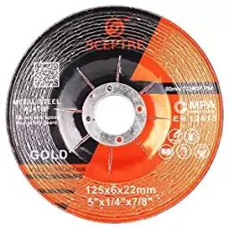 SCEPTRE 5 inch Grinding Wheel Metal Steel Certified High Quality Easy Polishing Grinding & Cutting for Angle Grinders 5 Pcs (125 X 6 X 22 mm)-2