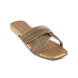 CRIMZON Women Striped Open Toe Flats-15