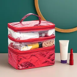Kuber Industries Maroon Set of 1 Regular Makeup Organiser Organisers-image-48