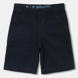 Blue Giraffe Kids Navy Cotton Short-image-18