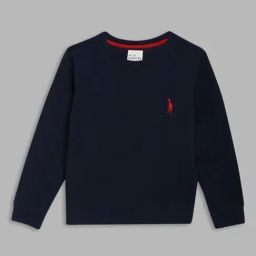 Blue Giraffe Boys Navy Cotton Solid Full Sleeves Sweatshirt-picture-27