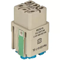 Harting Heavy Duty Connector Inserts / Modules INSERT, RCPT, SIZE 3A, 6POS, PUSH LOCK, 09120052733-10