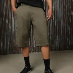 High Star Green Cotton Slim Fit Sportsshorts-image-75