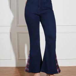Miss Chase Navy Blue Denim Solid Jeans-picture-23