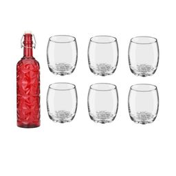 SOMIL Red Glass Airtight Can Bottle-image-93