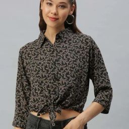 SHOWOFF Black Floral Printed Shirt-image-23