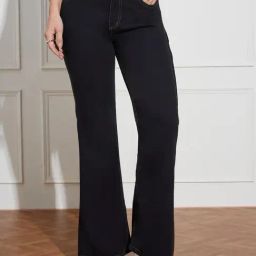 Miss Chase Black Denim Solid Jeans-picture-36