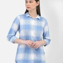 Crimsoune Club Blue & White Checks Shirt-image-73