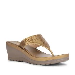 Bata Women's Gold Casual Sandals-image-29
