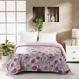 Bianca Monarca Pink & White Fabric 152 TC 120 GSM Double Dohar-image-59