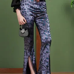 Globus Grey Printed Mid Rise Trousers-image-21