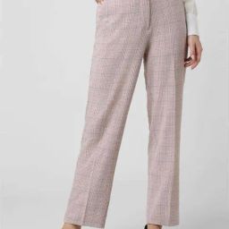Van Heusen Pink Regular Fit Checks Trousers-image-53