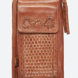 Art N Vintage Maria Cognac Leather Textured  Zip Around Wallet for Women-8