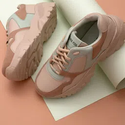 Big Fox Women Colourblocked Round Toe Lace-Ups Sneakers-41