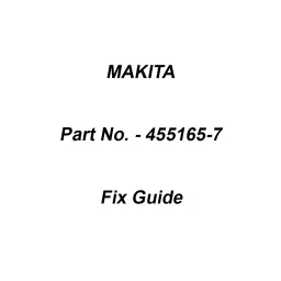 Makita Fix Guide Suitable For MT860, Part No 455165-7-15