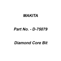 Makita Diamond Core Bit Size 6 mm, Part No D-75079-37