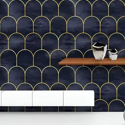 ArtzFolio Printed UV-Resistant Anti-Bacterial Geometric Pattern Peel & Stick Wallpaper-image-64