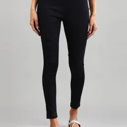 Aurelia Navy Cotton Regular Fit Jeggings-image-95