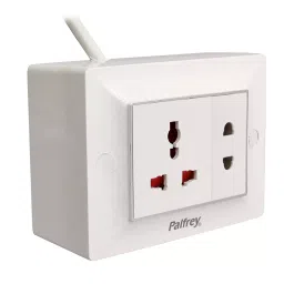 Palfrey Electric Extension Board - 1 Universal Socket and 1 Two Pin with 1.0 mm Heavy Duty 10 Meter Wire-84