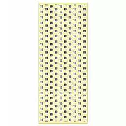 Sticker Bazaar M3 Number 19 Printed Labels 12 mm Dia 5100 Labels (Pack of 5) image 2