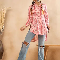 WineRed Women Cotton Tie and Dye Print Cotton Top-image-63