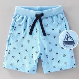 Ollypop Knee Length Shorts Printed- Grey-image-17
