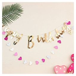 Bubble Trouble Happy Birthday Banner Gold Letters Thirty Mermaid Fortnite Jungle Decor Sign Supplies 13 Letters -  Multicolour-image-6