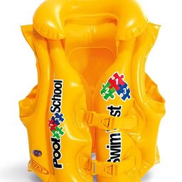 Toyshine Adjustable Deluxe Float Inflatable Swim Vest Jacket - Yellow-11