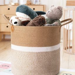 Jasmey Homes Spacious Sturdy Storage Basket - White-image-71