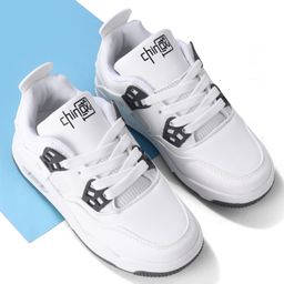 Oh! Pair Slip On Sneakers with Lace Up Closure -  Cream-image-52