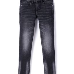 UCB Cotton Elastane Woven Full Length Washed Jeans - Black-image-43