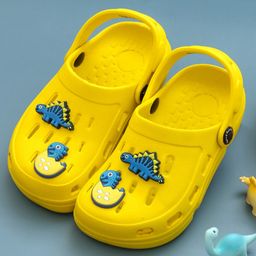 Yellow Bee 3D Dinosaur Applique Charms & Perforated Clogs - Yellow-image-9