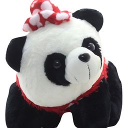 Tickles Happy Beautiful Dressed Panda Valentine Stuffed Soft Plush Animal Toy for Kids (Size: 40 cm Color: White & Black)-image-129