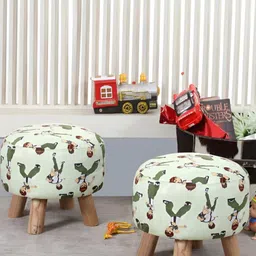 Shadowkart Set Of 2 Green Pouffe Ottomans-image-60