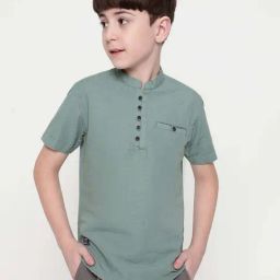 Octave Kids Mint Cotton Regular Fit Shirt-picture-0
