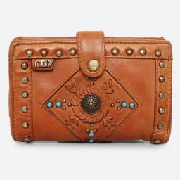 Art N Vintage Lucca Tan Leather Textured  Bi-Fold Wallet for Women-29
