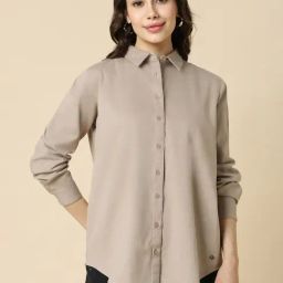 Allen Solly Brown Cotton Regular Fit Shirt-image-46