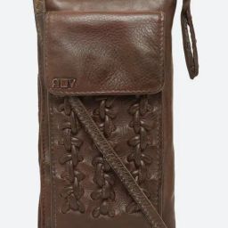 Art N Vintage Ripple Brown Leather Textured  Zip Around Wallet for Women-picture-44