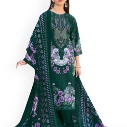 DRAVINAM Trends Printed Pure Cotton Unstitched Dress Material-image-23