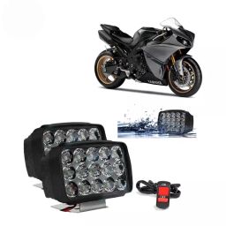 Cartronics 15  LED Fog Light With On/Off Switch for Yamaha YZF R1 Black(Set of 2 Pcs)-2