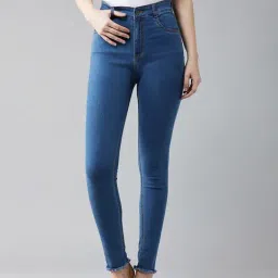 DOLCE CRUDO Blue High Rise Jeans-image-50