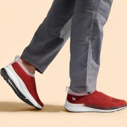 Neemans Men's Grip Fit Red Walking Shoes-image-7