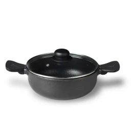 Bergner Die Cast Black Aluminium Grill Pan 24 cm diameter - Set of 1-13