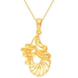Malabar Gold and Diamonds 22k Gold Floral Pendant without Chain for Women-image-84