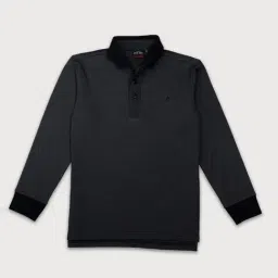Gini & Jony Boys Grey Cotton Regular Fit Full Sleeves Polo T-Shirt-picture-43