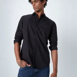 Nuon by Westside Black Slim-Fit Shirt-image-48