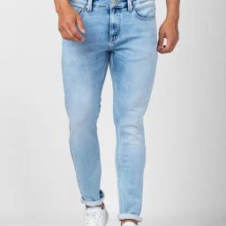 Spykar Ice Blue Cotton Slim Fit Jeans-image-23